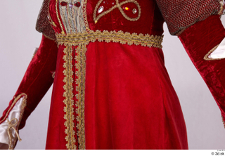  Photos Woman in Historical Dress 78 17th century historical clothing lace red decorated dress 0002.jpg
